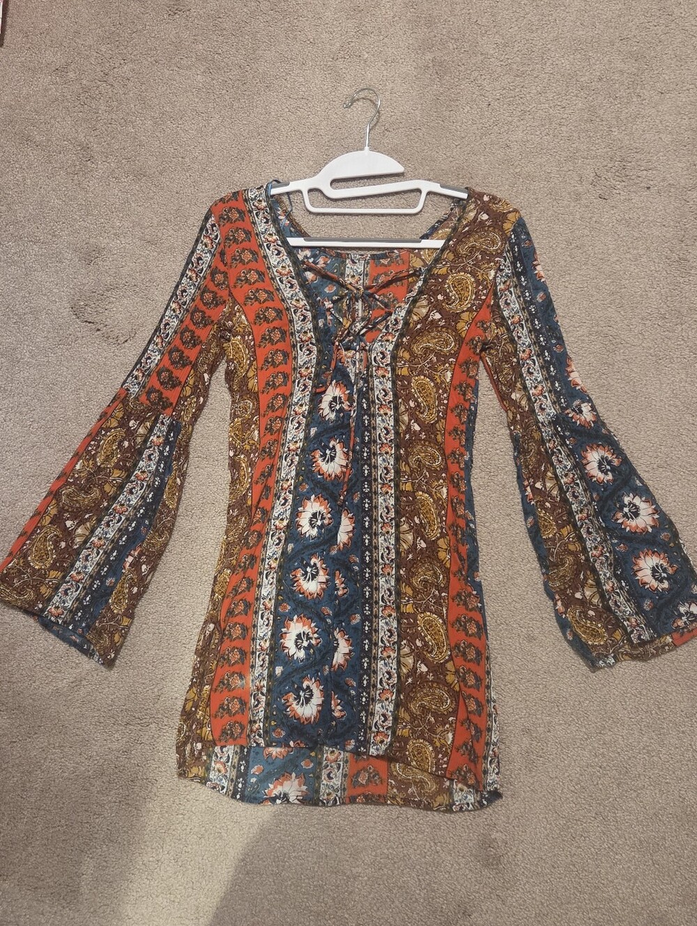 Billabong Rainy Roads Teal Print Dress - Picture 3 of 4
